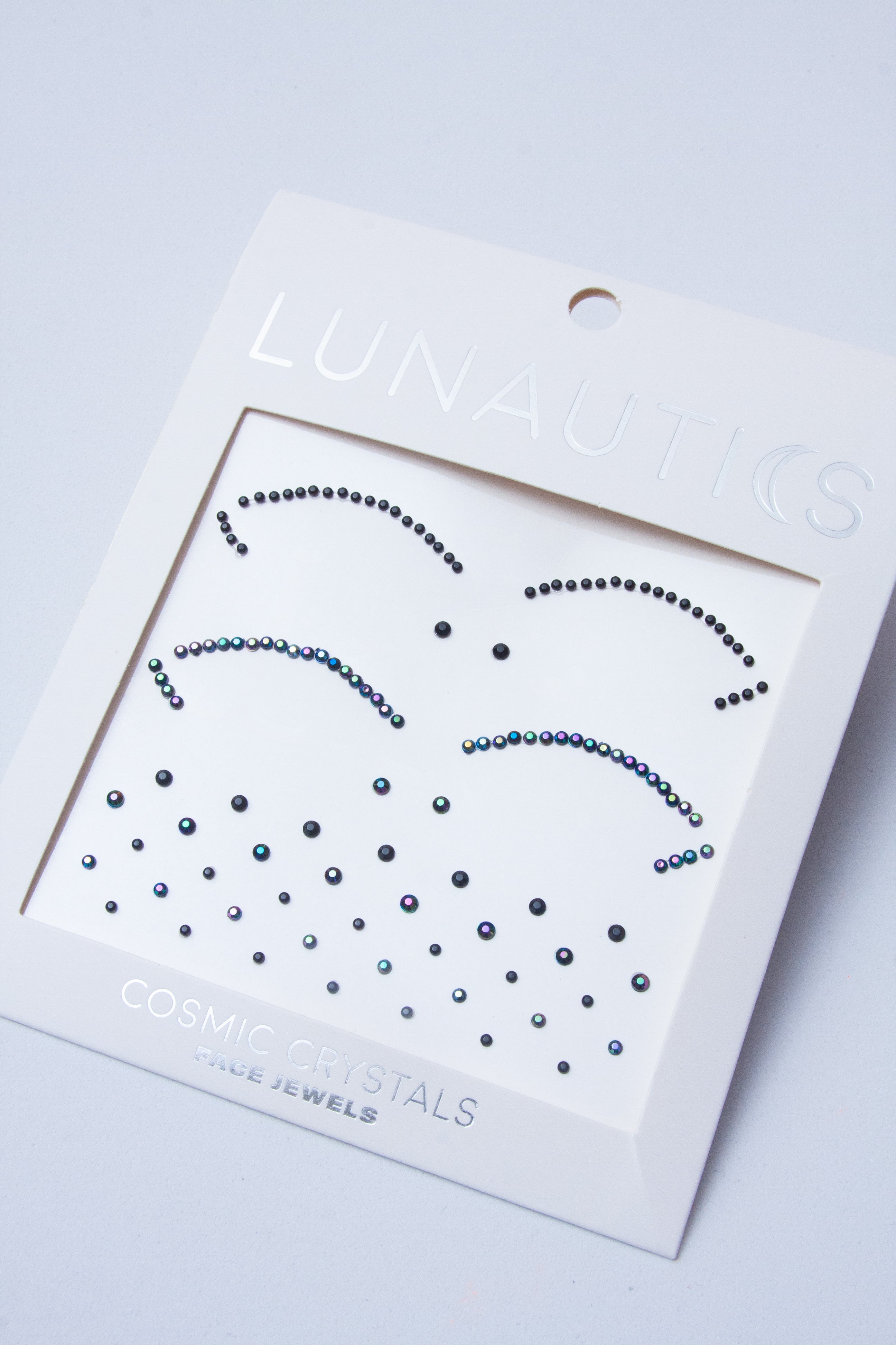 Black Face Gem - Black Iridescent Cut-Crease Face Jewel - Lunautics Face Jewel