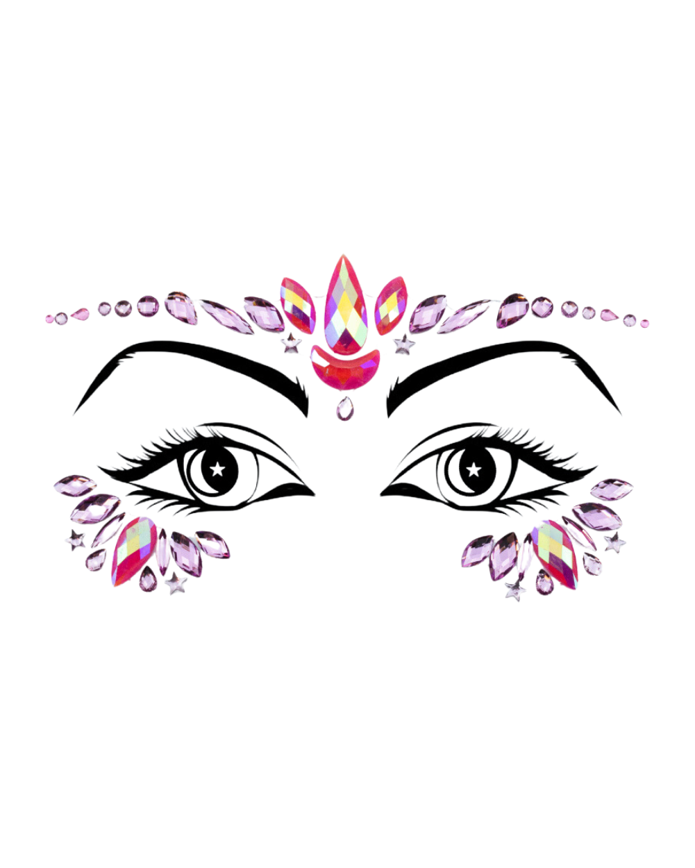 Love - Pink Iridescent Face Jewel - Lunautics Face Jewel