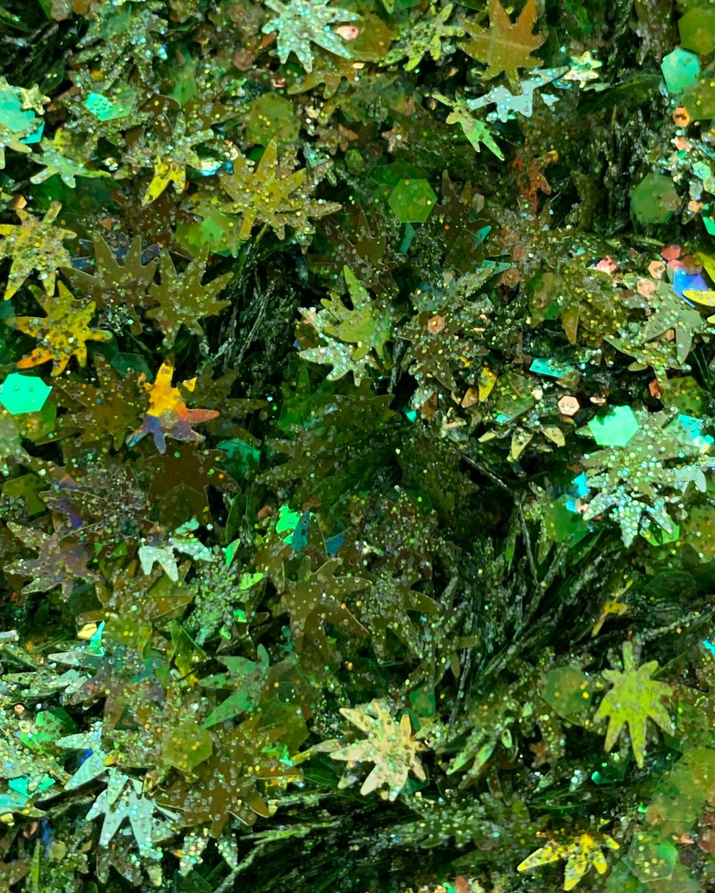 Mary Jane - Chunky Green Leaf Glitter - Lunautics