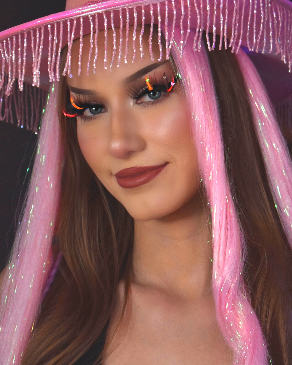 Sorbet Sparkle - Faux Mink Glam Glitter & Rhinestone Glitter Lashes | Lunautics False Eyelashes