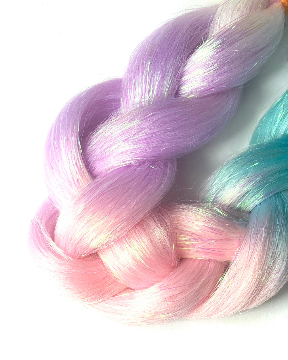 Flirt - UV Pastel Ombre Hair Extension w/ Tinsel - Lunautics