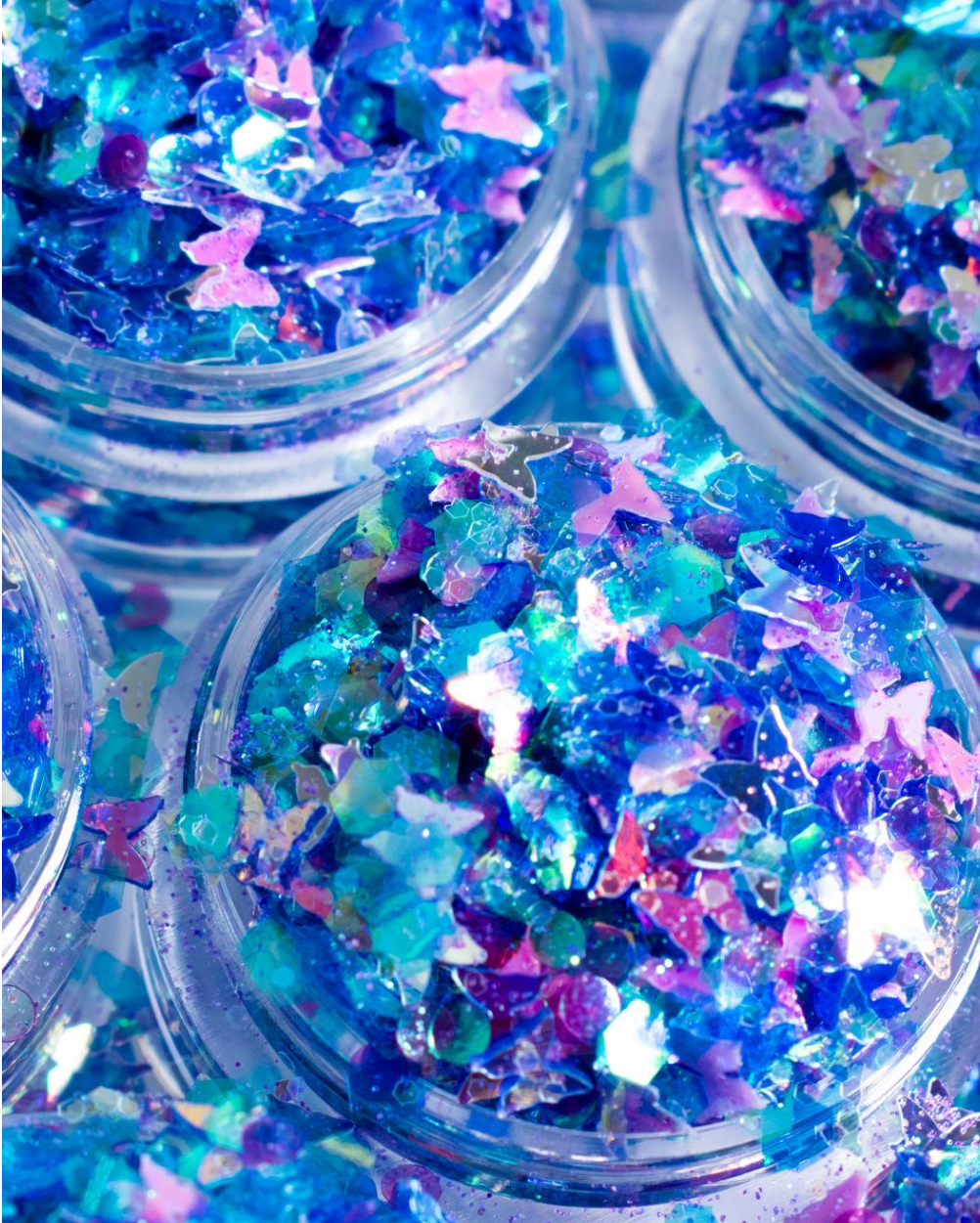 Purple and Blue Butterfly Chunky Glitter - Mariah | Lunautics