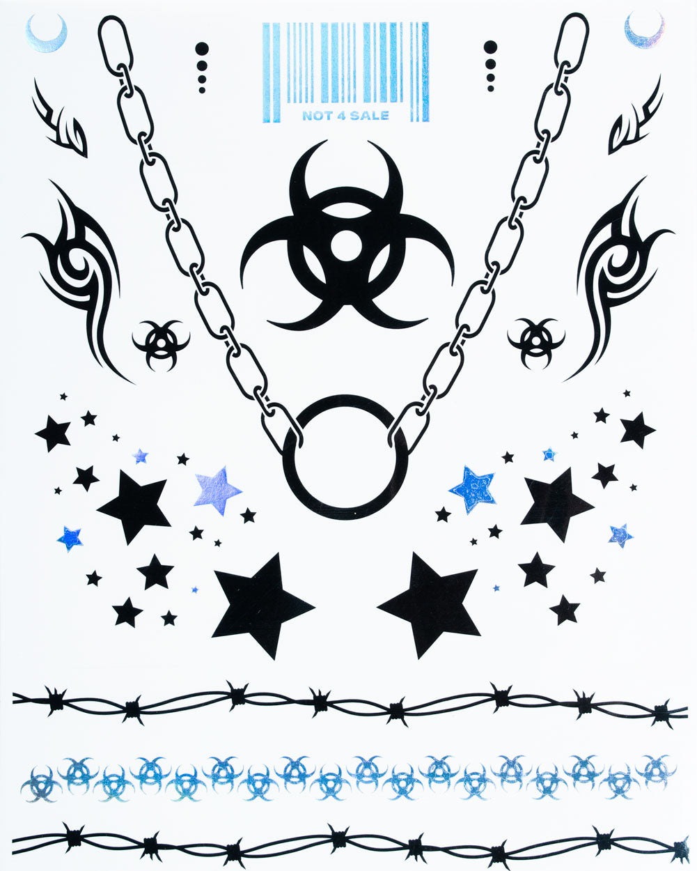 Holographic Temporary Tattoos - Toxic | Lunautics