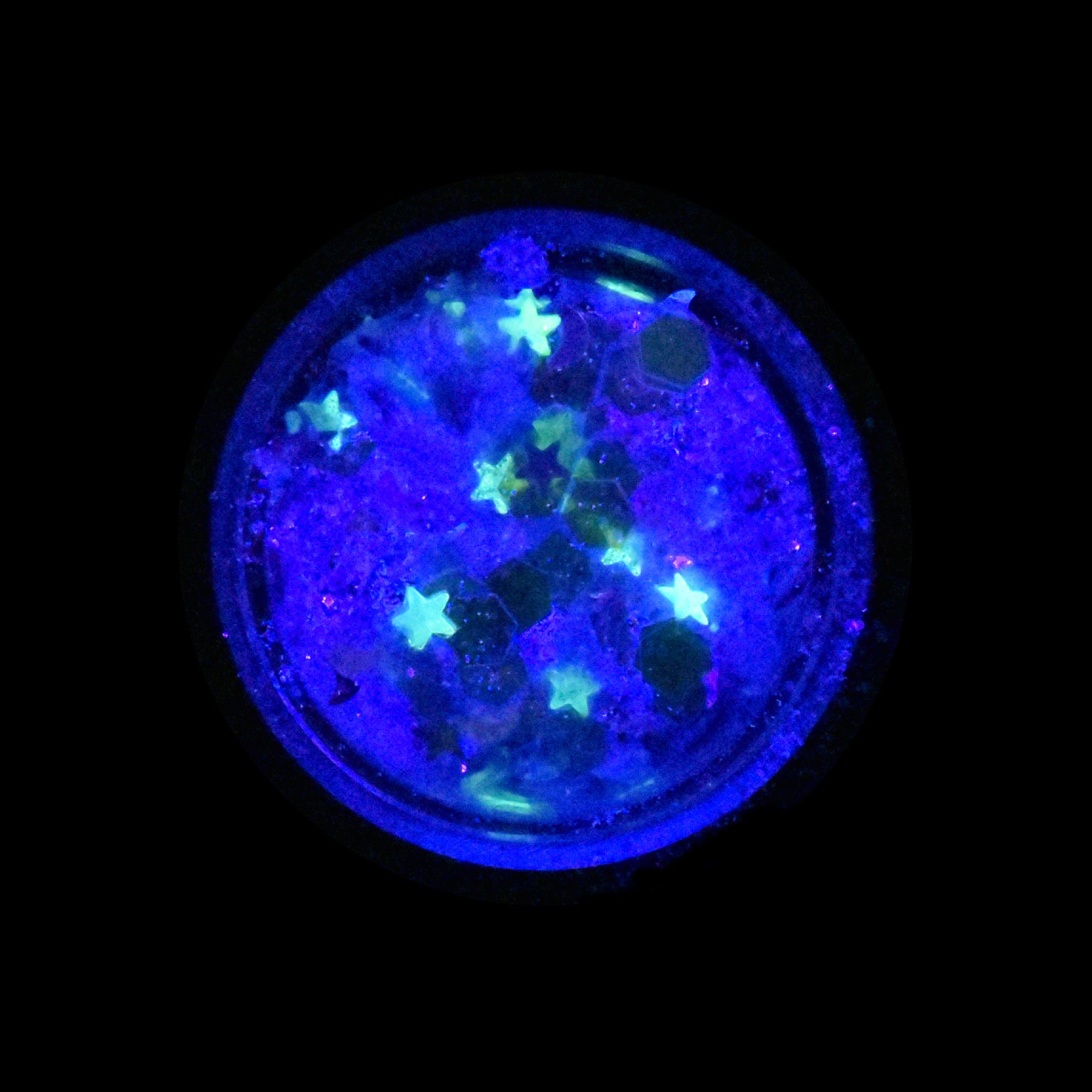 Zenon (Glow-in-Dark) Chunky Purple Glitter - Lunautics Chunky Glitter