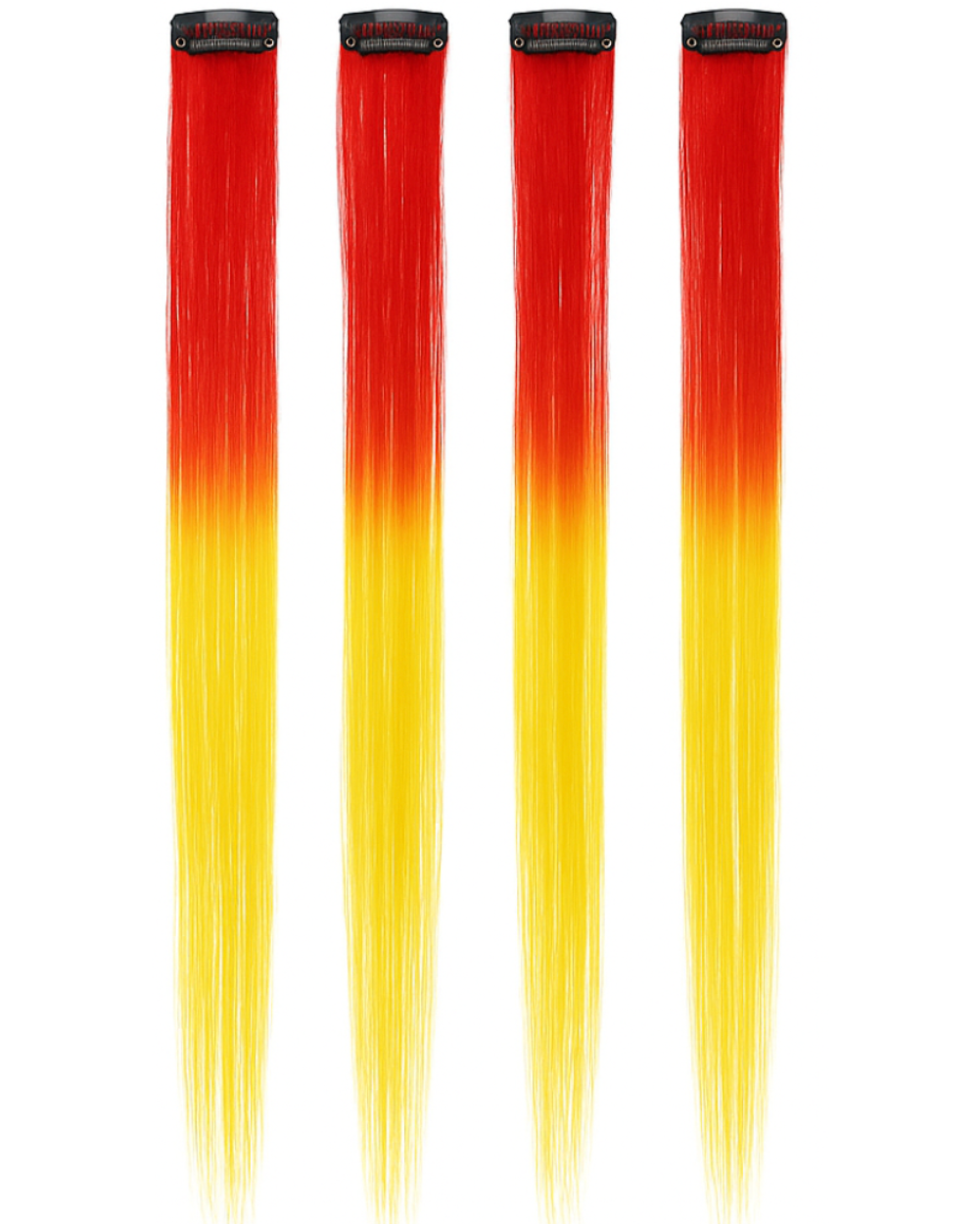 Heatwave- Red and Yellow Ombré Clip-In Hair Extensions