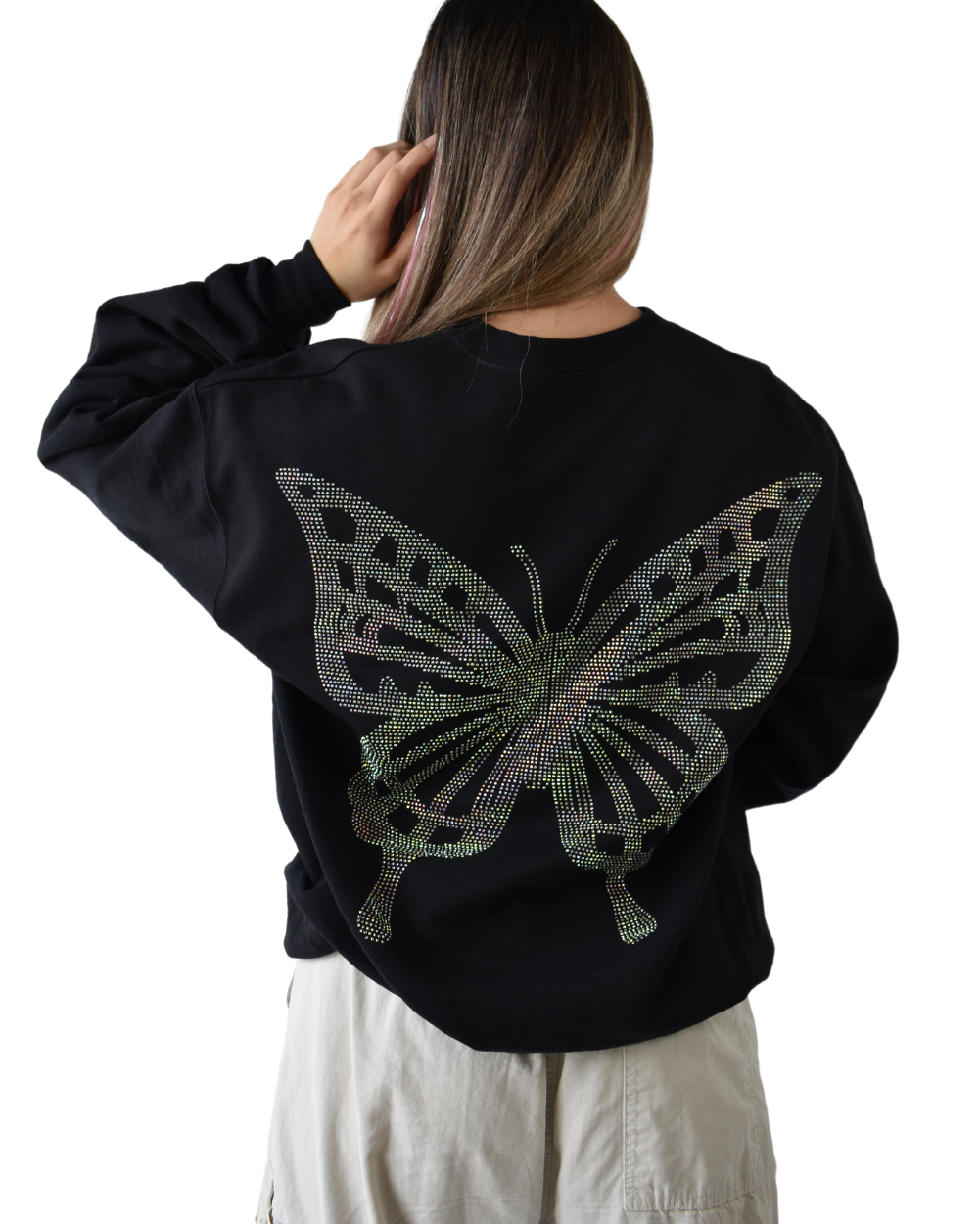 Collegiate Logo Butterfly Crewneck Sweatshirt - Lunautics Sweater