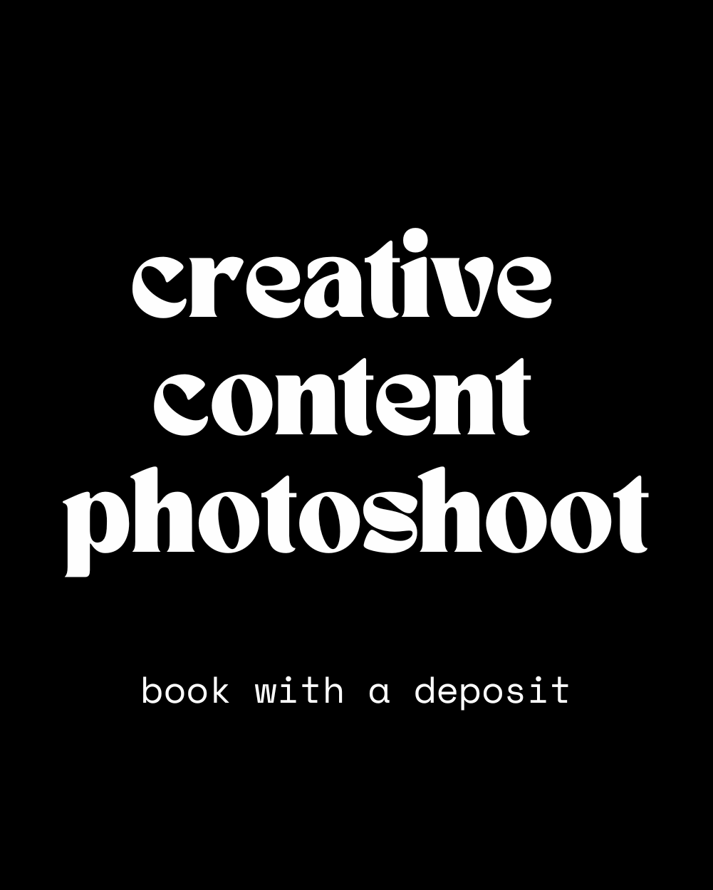 Creative Content Photoshoot - Booking Deposit - LA HQ