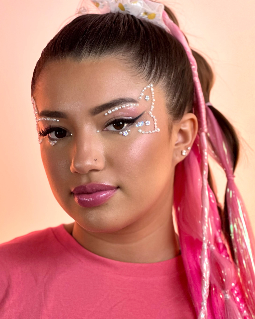 Rose gold 2025 face gems