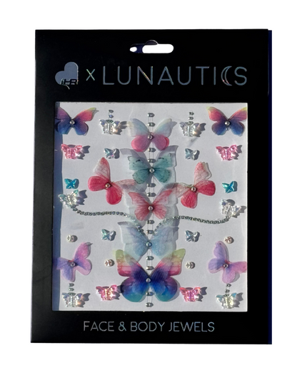Butterfly Mirage - Hair &amp; Body Jewel Mix Pack - Lunautics Body Jewel