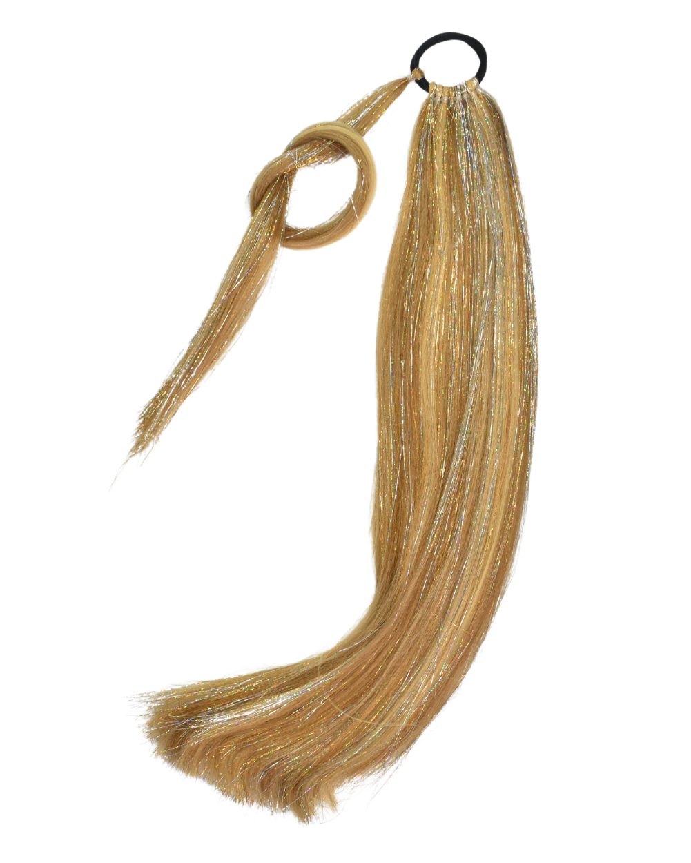 Blonde Bombshell - Natural Ponytail Extension with Tinsel - Lunautics Ponytail Hair Extension