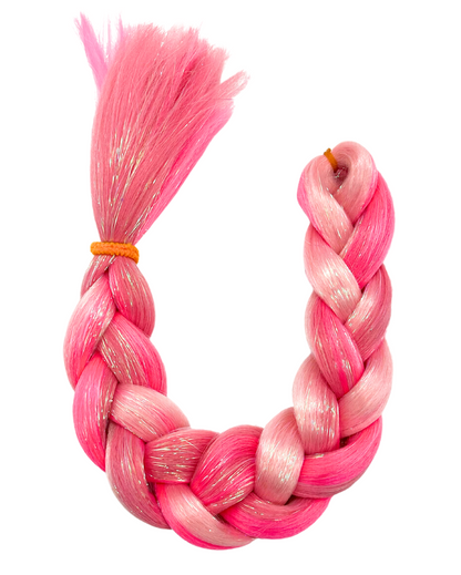 Dollface - Neon Pink UV Hair Extension w/Tinsel - Lunautics