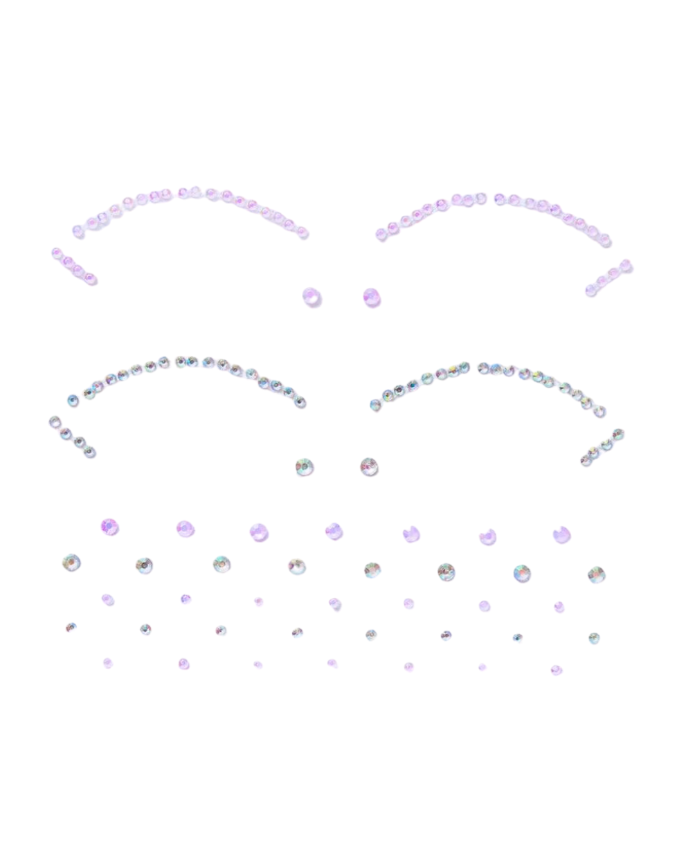 Lunautics Cece Iridescent Face Jewels - Purple/White