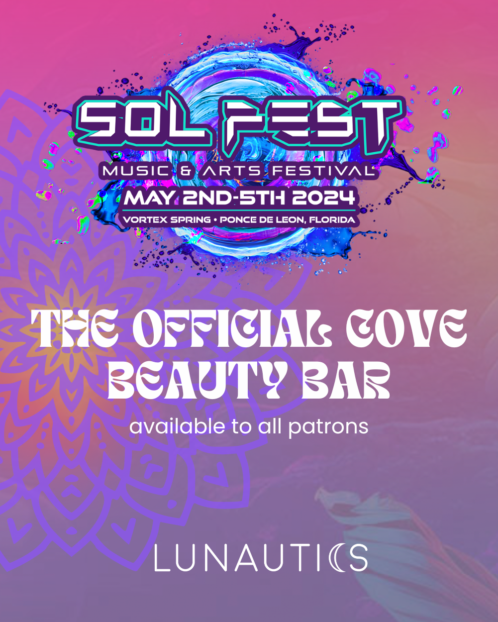 The Official Beauty Bar Reservation Deposit - SOL Fest at The Cove - Lunautics Service