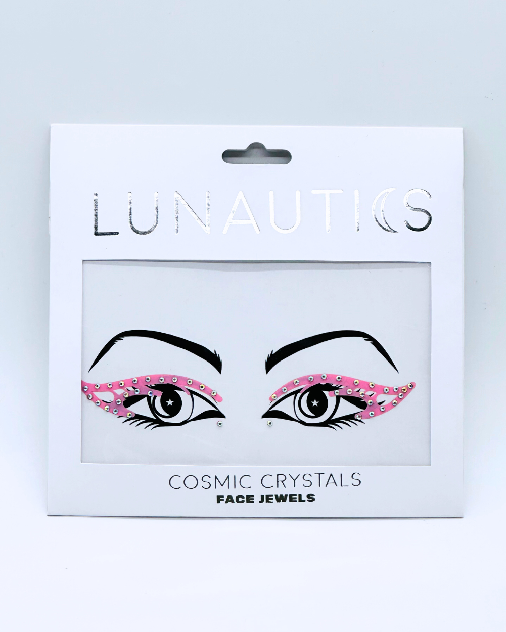 Garden Party - Pink Butterfly Rhinestone Graphic Eye Liner Face Jewels - Lunautics Face Jewel