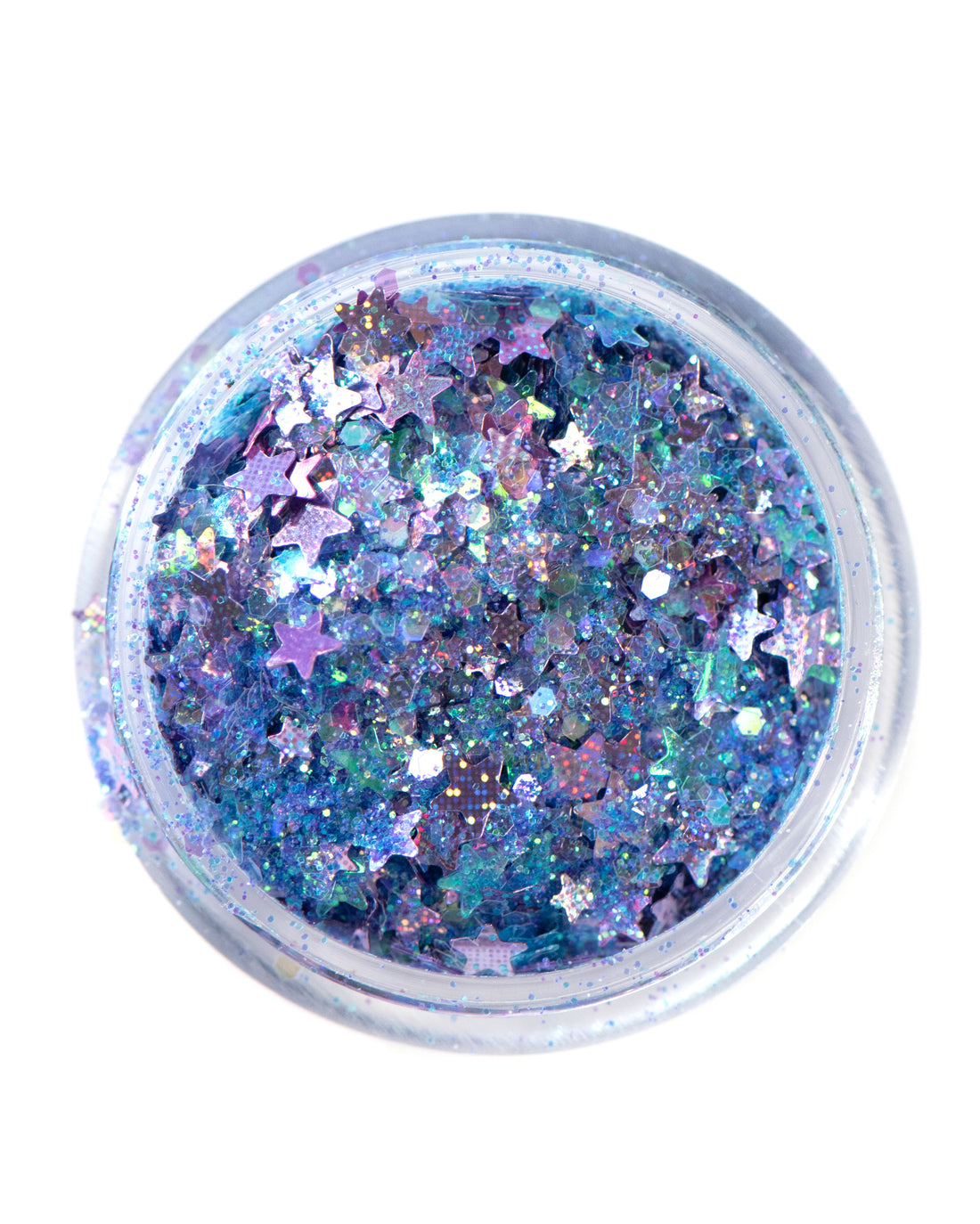 After Party - Holographic Purple and Teal Star Chunky Glitter Mix - Lunautics Chunky Glitter