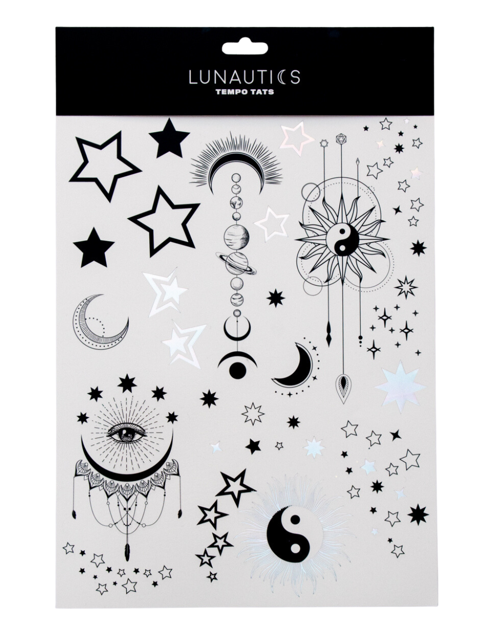 Holographic Temporary Tattoo - Celestial Dream - Lunautics Temporary Tattoo