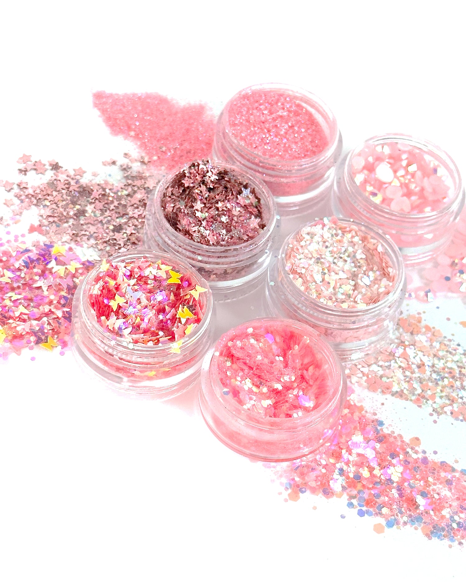 Cotton Kandi - Iridescent Pink Glitter and Jewel Stack - Lunautics Glitter and Jewel Stack