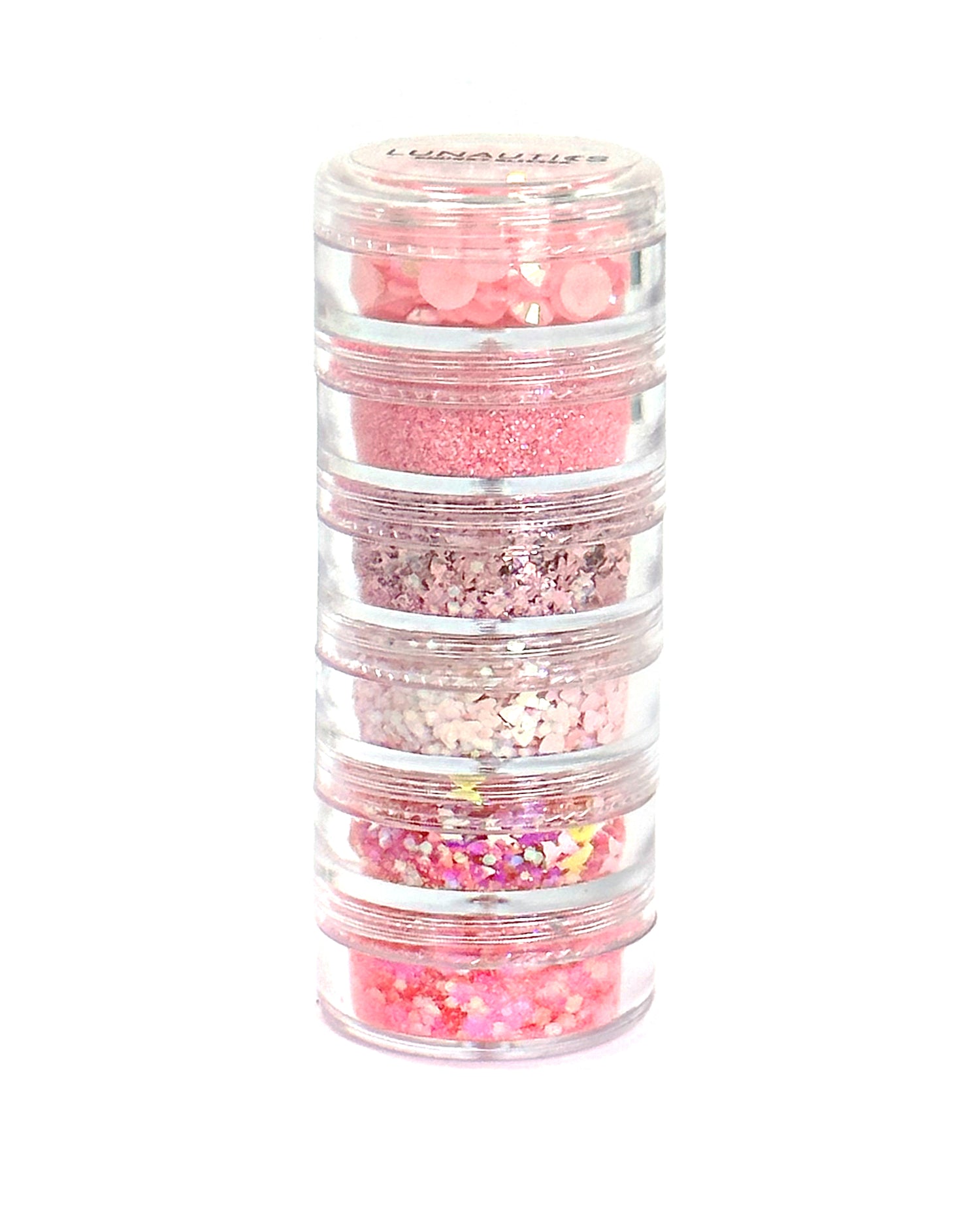 Cotton Kandi - Iridescent Pink Glitter and Jewel Stack - Lunautics Glitter and Jewel Stack