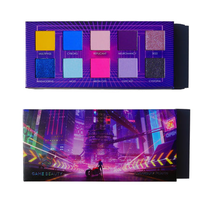 Cyberpunk Palette - Lunautics Eyeshadow Palette &gt; Makeup Palette &gt; Duochrome &gt; Multichrome &gt; Monochrome Palette &gt; Anime Makeup &gt; Vegan Makeup &gt; Cruelty Free Makeup &gt; Indie Makeup &gt; Purple Eyeshadow &gt; Purple Makeup Palette