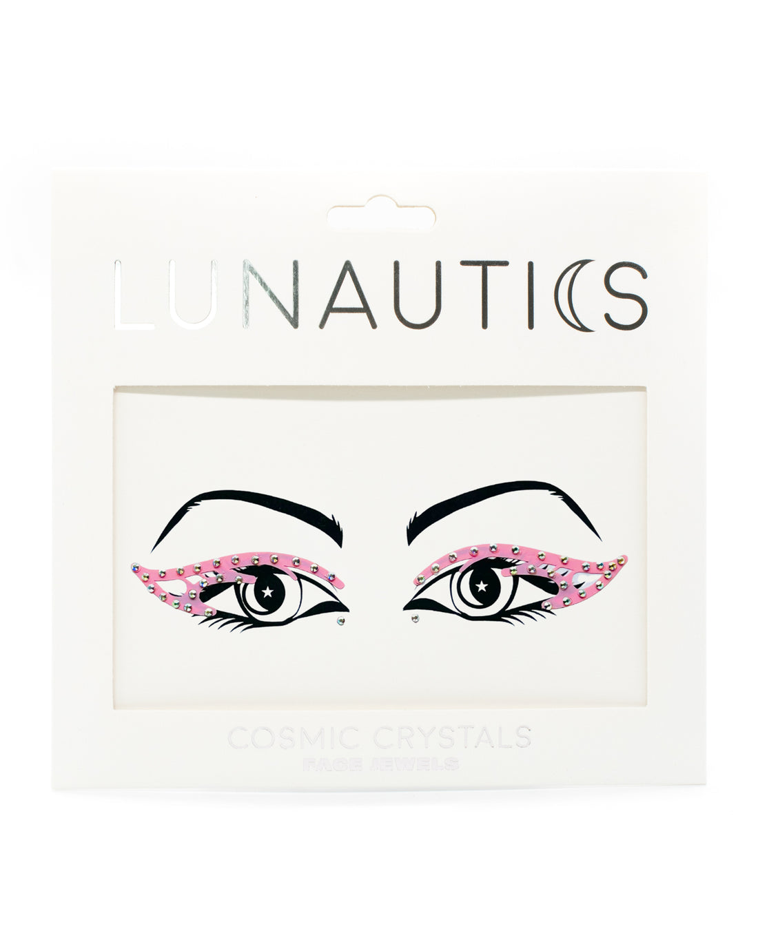 Garden Party - Pink Butterfly Rhinestone Graphic Eye Liner Face Jewels - Lunautics Face Jewel