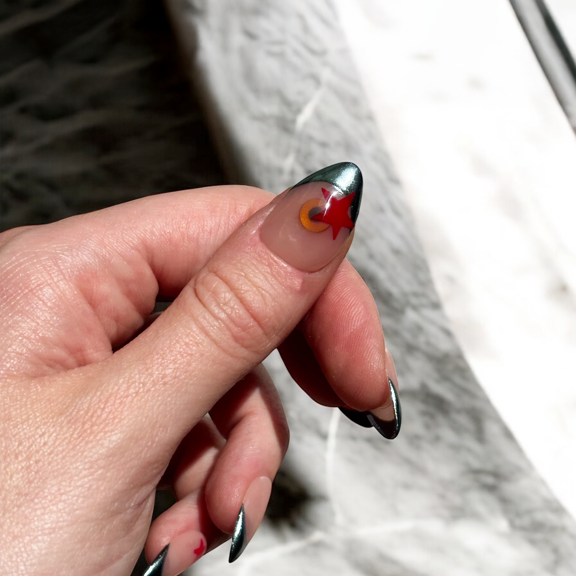 Accelerate-  NFC Nails That Share Your Socials - Lunautics Press-on nails
