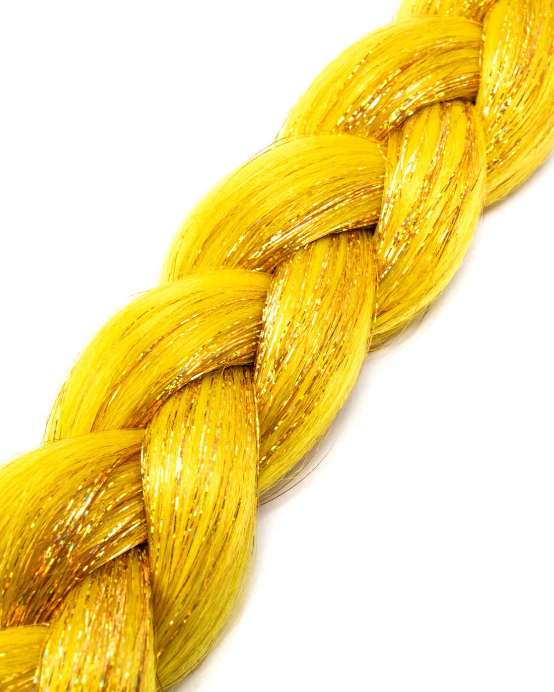 Gilded - Yellow and Gold Braid In Hair Extension with Tinsel