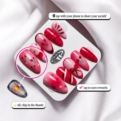 Cherrysh Me- NFC Nails That Share Your Socials - Lunautics Press-on nails