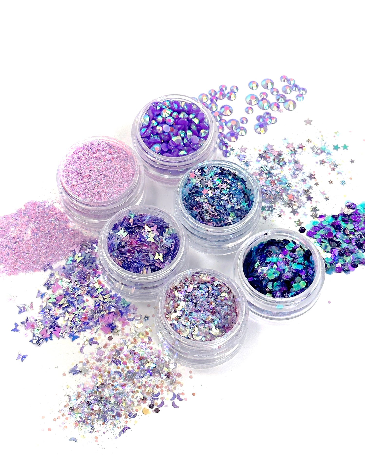 Infinity - Iridescent Purple Glitter and Jewel Stack - Lunautics Glitter and Jewel Stack
