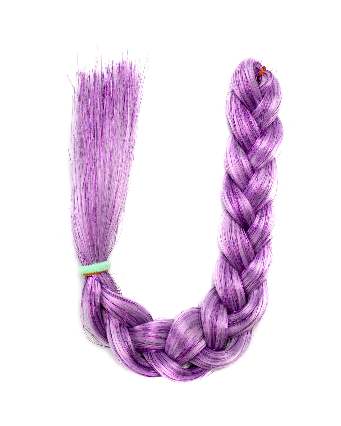 Lunita - Lilac Hair Extension with Purple Tinsel