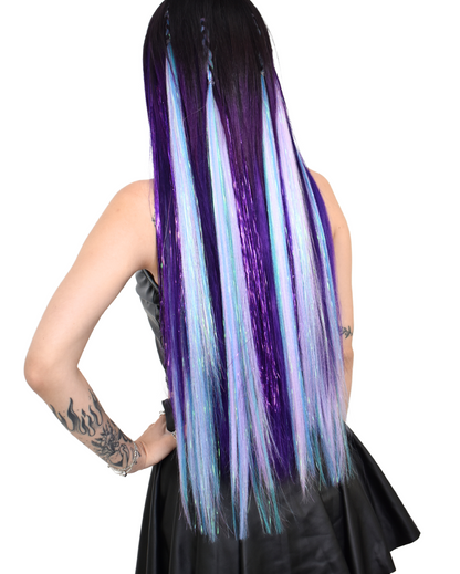 Siren Song- Mermaid Mixed Hair Extension W/ Tinsel - Lunautics Braid-In Hair