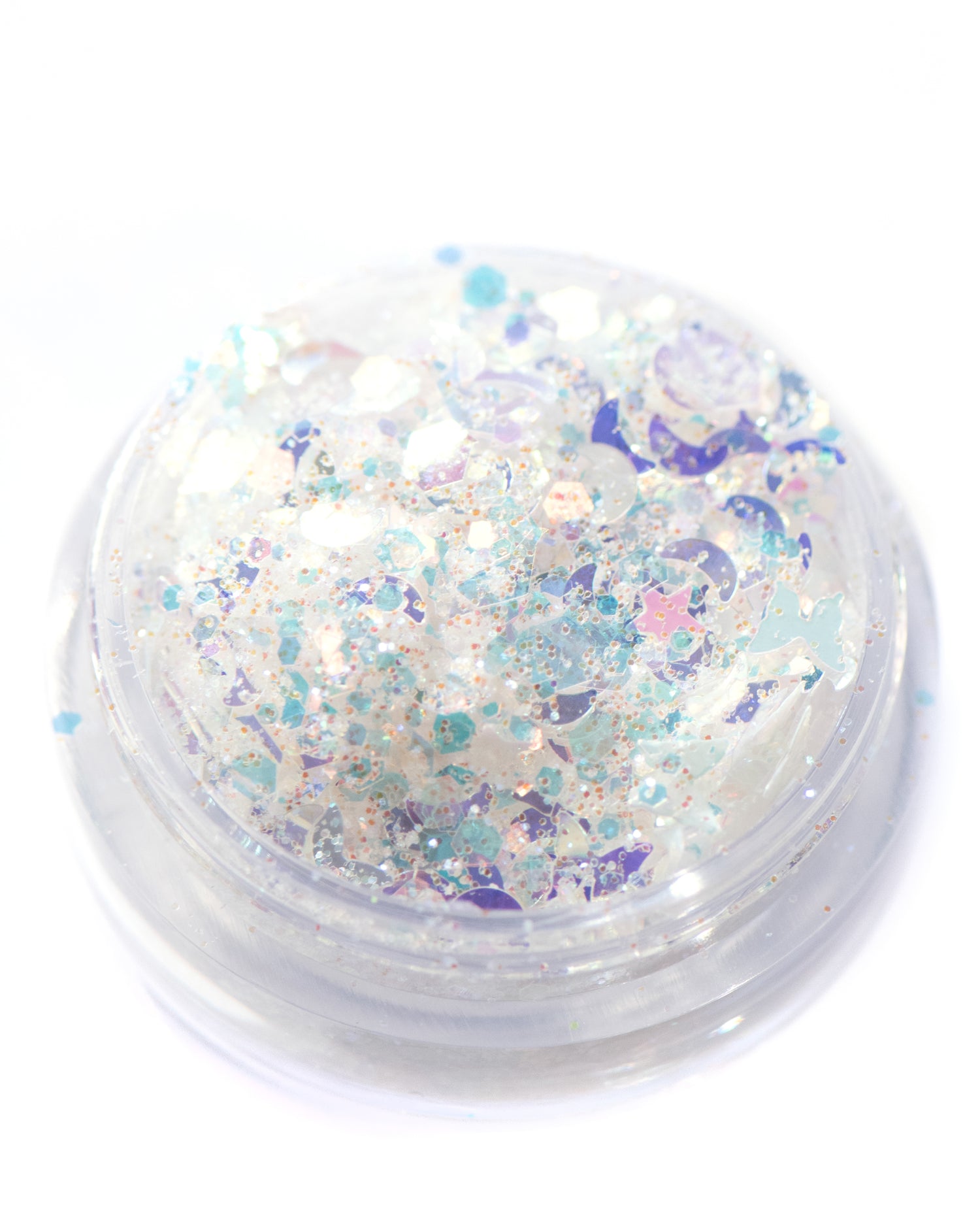 Moon Beams - Iridescent Chunky Glitter Mix with Moons and Stars - Lunautics Chunky Glitter