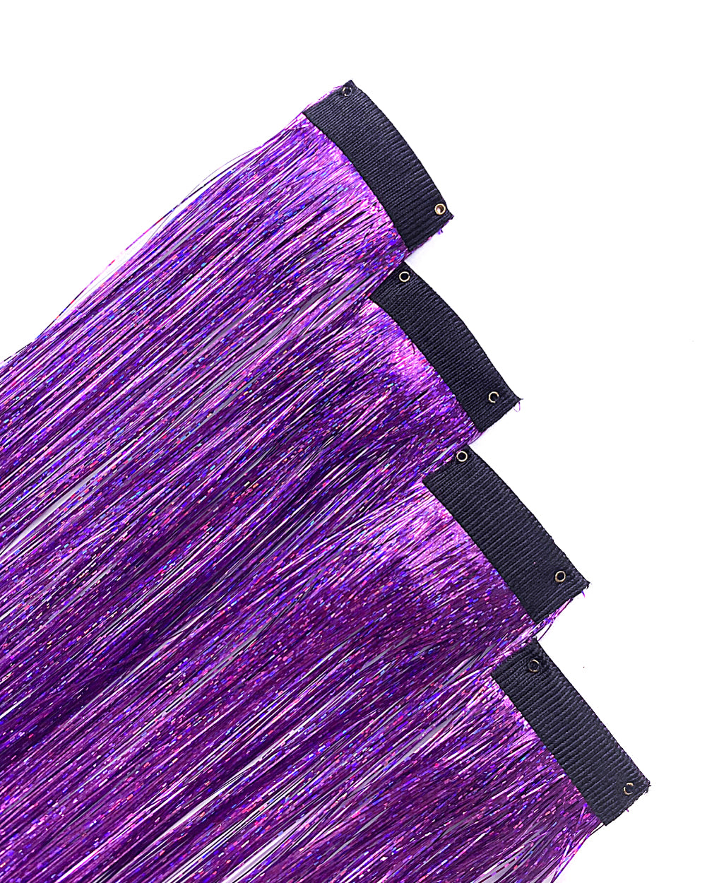 Amethyst - Purple Hair Tinsel Clip-Ins - Lunautics Clip-In Extensions