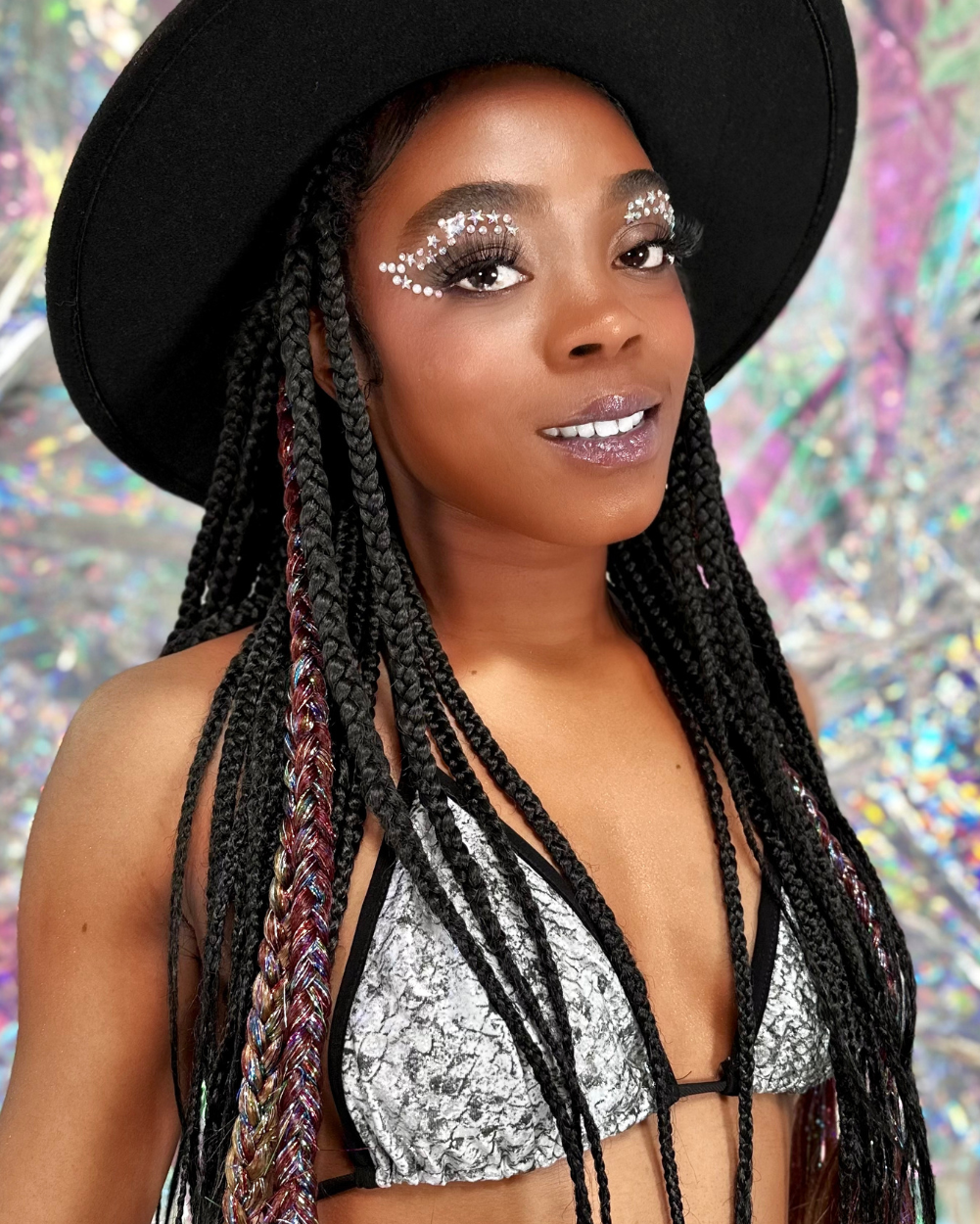 Aurora - Pearl and Iridescent Cut-Crease Face Jewels - Lunautics