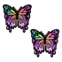 Butterfly Melt Trippy Glitter Rainbow Nipple Pasties by Pastease® - Lunautics Pasties