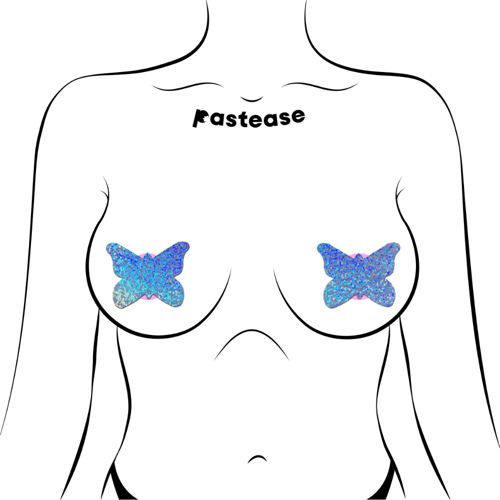 Glitter Butterfly Nipple Pasties by Pastease® - Lunautics Pasties