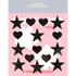 Pastease Confetti: Liquid Black Baby Heart & Star Body Pasties by Pastease® - Lunautics Pasties