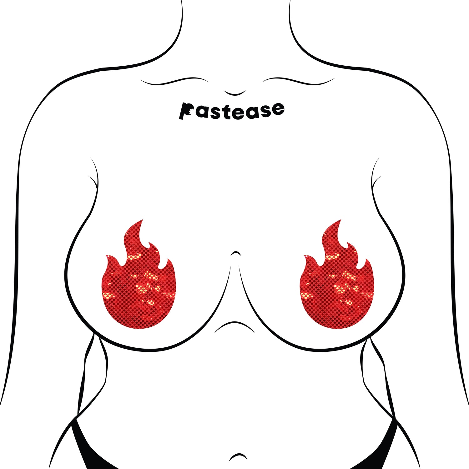 Flame Red Fire Nipple Pasties
