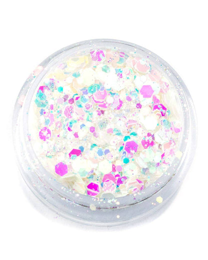 BDay Cake - Chunky Iridescent White Glitter