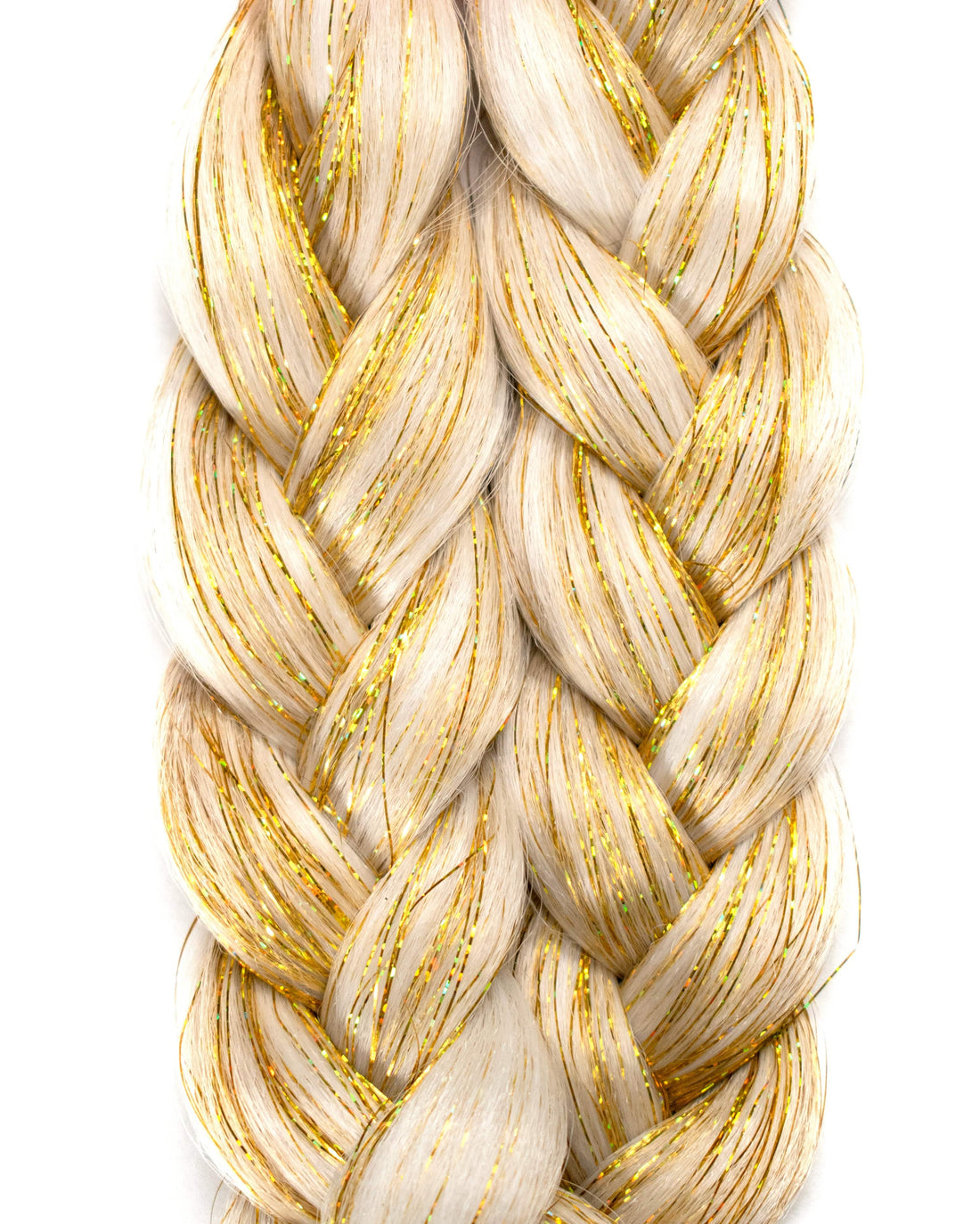 Jackpot - Platinum Blonde and Gold Hair Extension with Tinsel