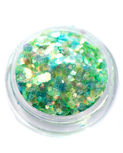 Laguna - Green and Blue Iridescent Chunky Glitter