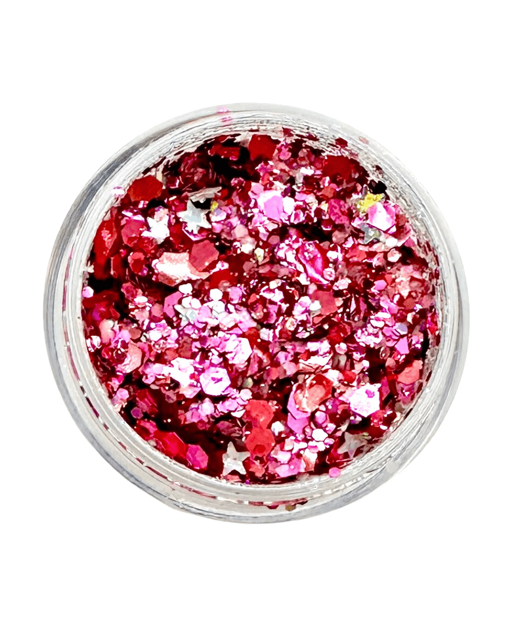 Malibu - Holographic Pink Eco Glitter with Stars