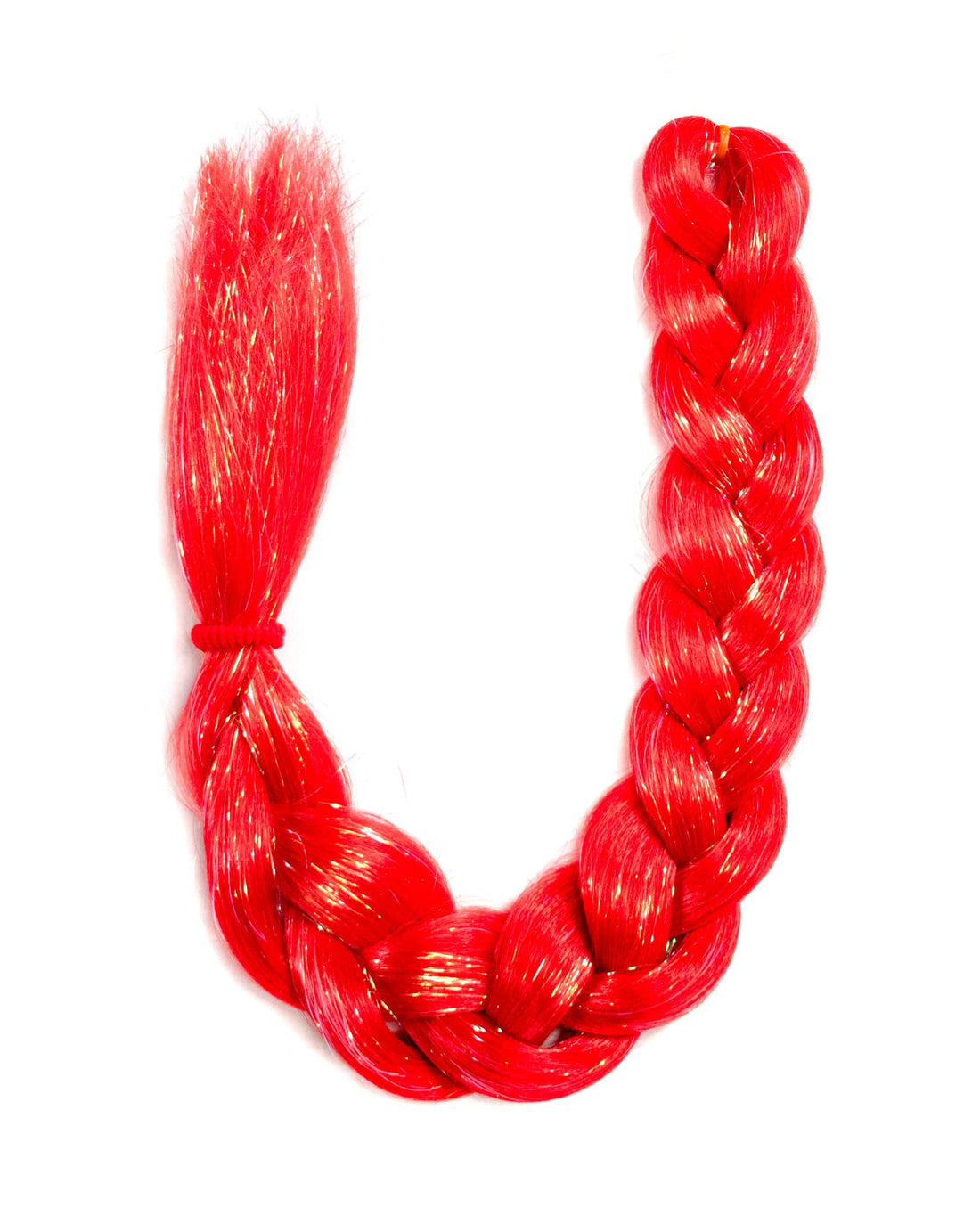 Phoenix - Crimson Red Hair Extension W/ Tinsel