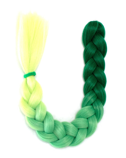 Top Shelf - Ombre Green Braid Hair