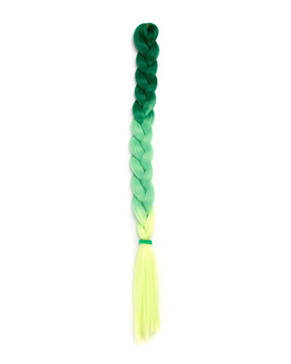 Top Shelf - Ombre Green Braid Hair