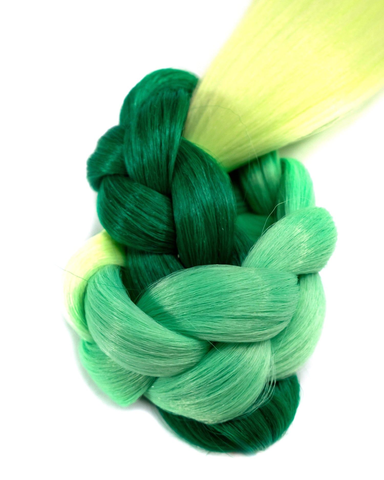 Top Shelf - Ombre Green Braid Hair