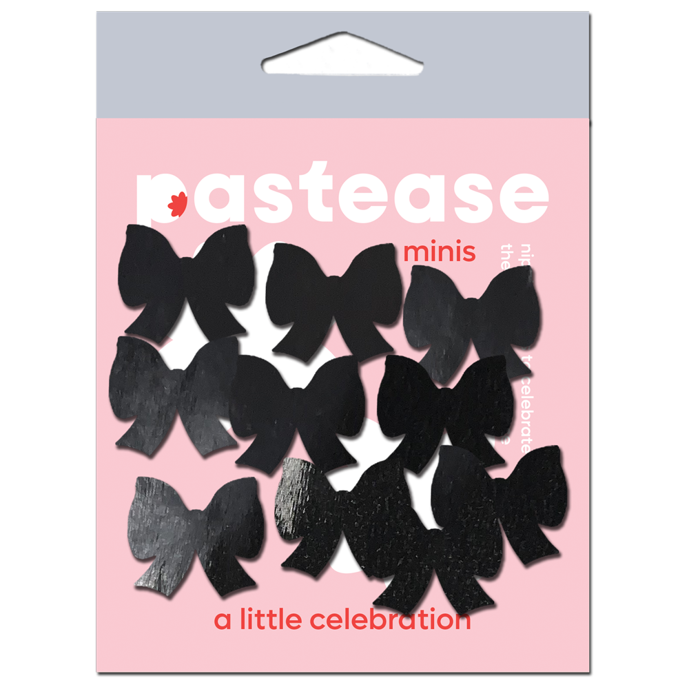 Body Mini Pasties: 10 Mini Bow Faux Latex Pleather Vinyl Body Pasties by Pastease® - Lunautics Pasties
