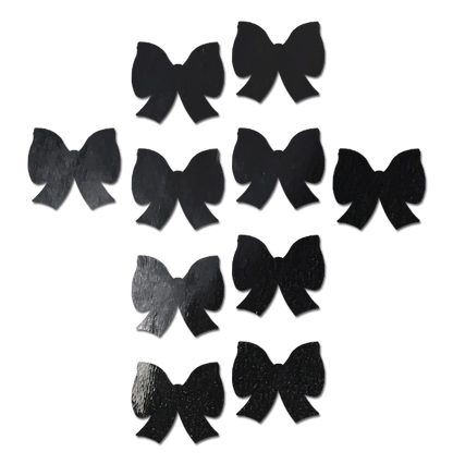 Body Mini Pasties: 10 Mini Bow Faux Latex Pleather Vinyl Body Pasties by Pastease® - Lunautics Pasties