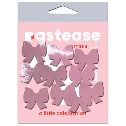 Body Mini Pasties: 10 Mini Bow Faux Latex Pleather Vinyl Body Pasties by Pastease® - Lunautics Pasties