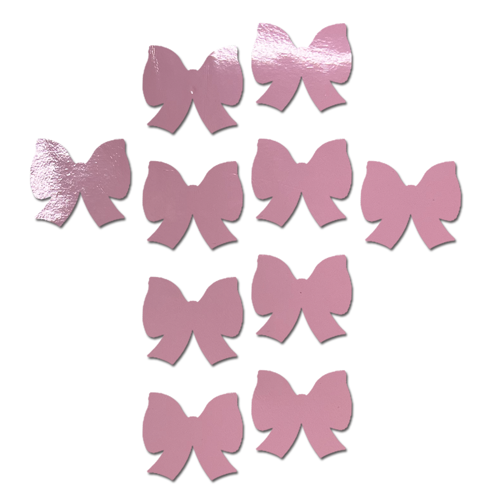 Body Mini Pasties: 10 Mini Bow Faux Latex Pleather Vinyl Body Pasties by Pastease® - Lunautics Pasties
