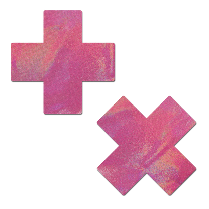 Holographic Plus X Nipple Pasties by Pastease® o/s - Lunautics 